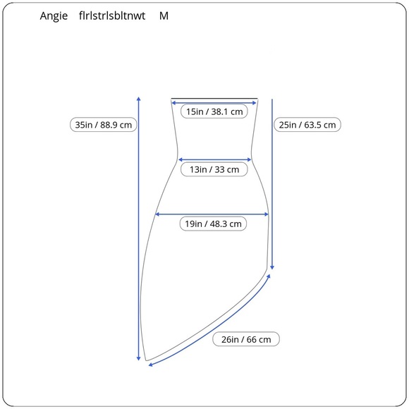 Angie Strapless Floral Summer Dress NWT Size Medium - Picture 6 of 7